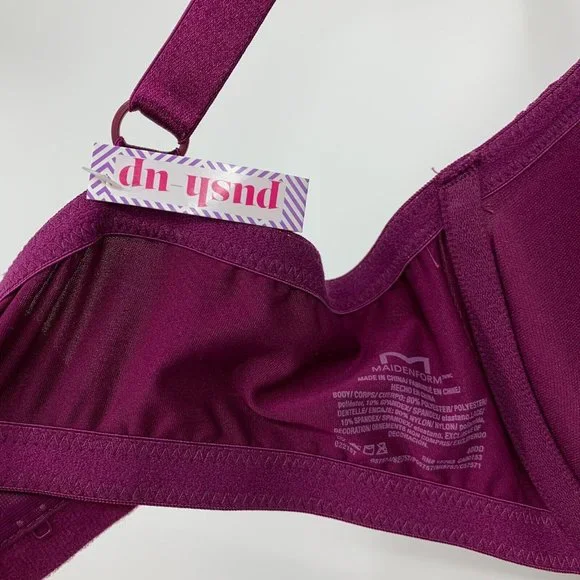 Maidenform Self Expressions Bra Womens 40DD Purple Lace Underwire Push Up - Picture 8 of 10